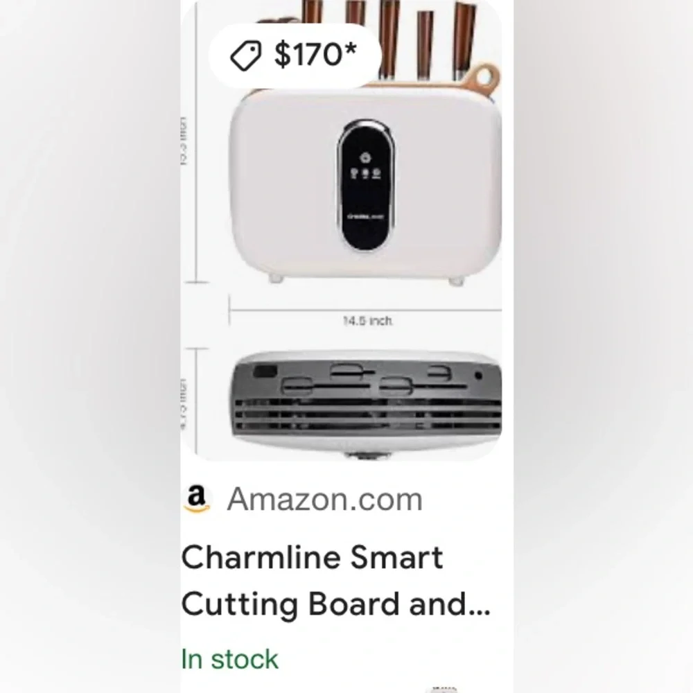 CHARMLINE BRAND NEW Smart Cutting Board & Knife Set With Holder!
